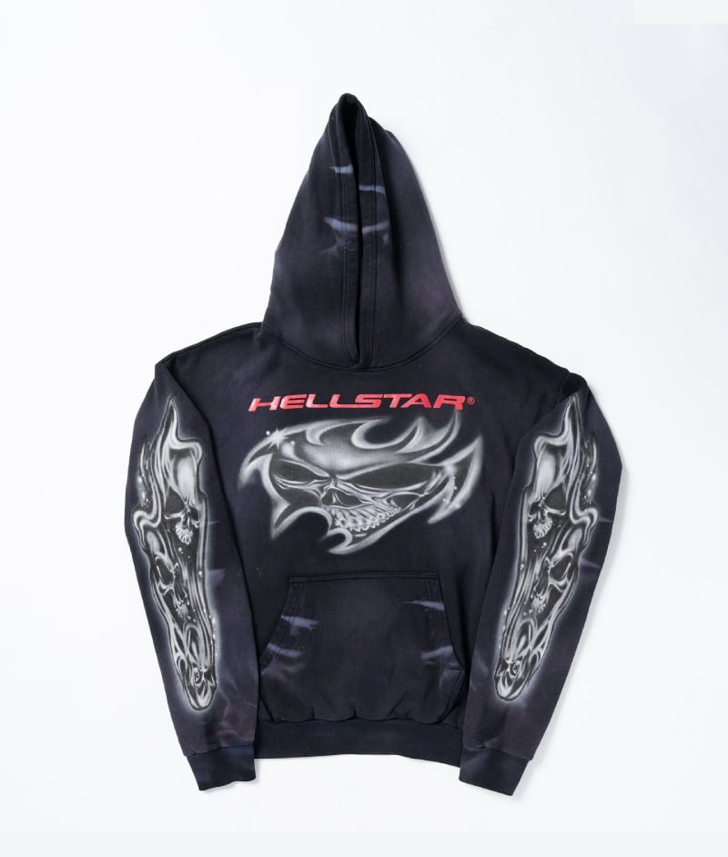 Hellstar Airbrushed Skull Hoodie