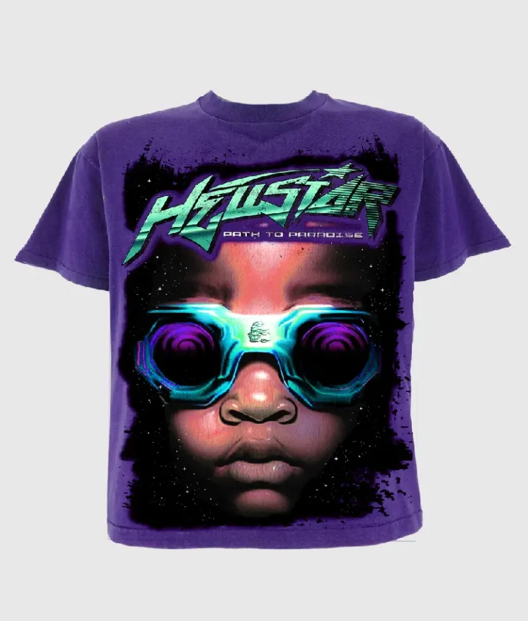 Hellstar Goggles Purple T Shirt 2