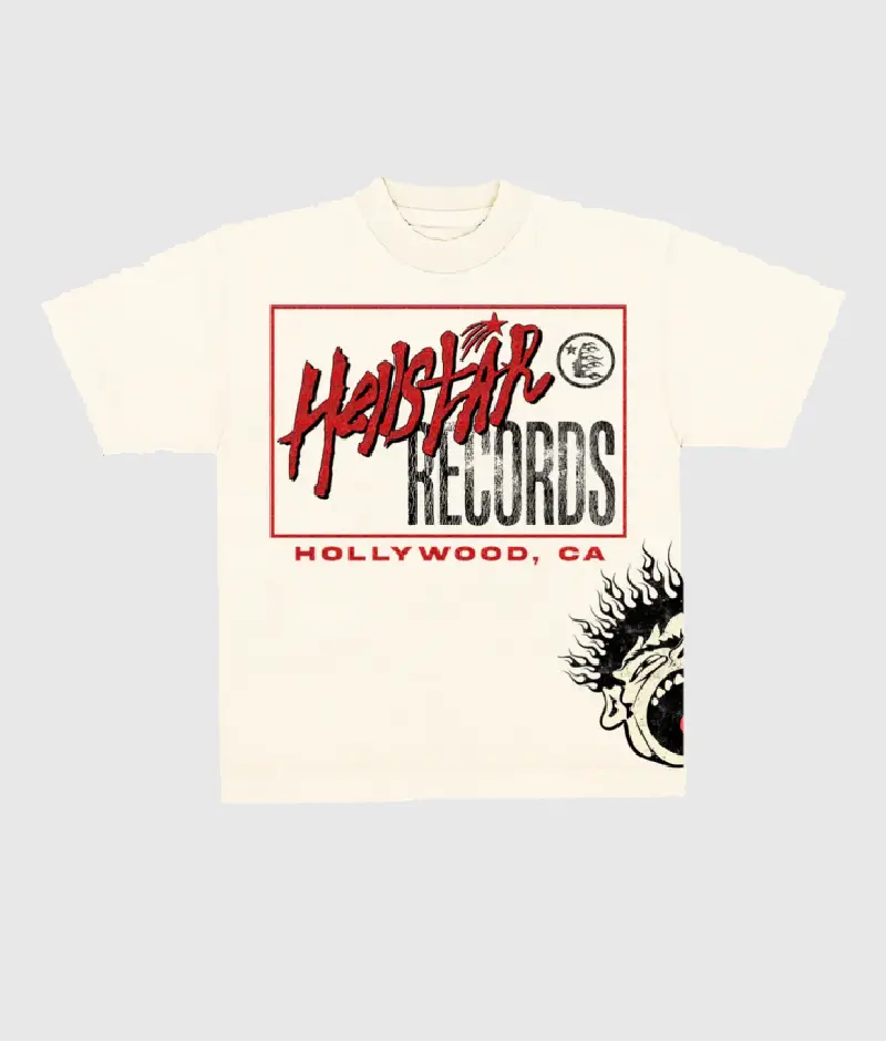 Hellstar Studios Records T Shirt Cream 2