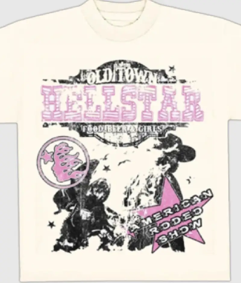 Hellstar Amercian Rodeo Show T Shirt Cream 1