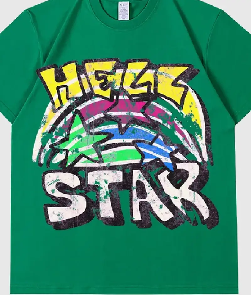 Hellstar Graphic Green T Shirt 1