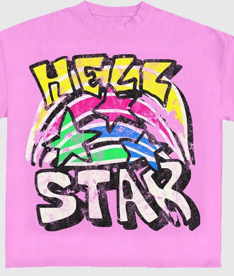 Hellstar Graphic Pink T Shirt 1