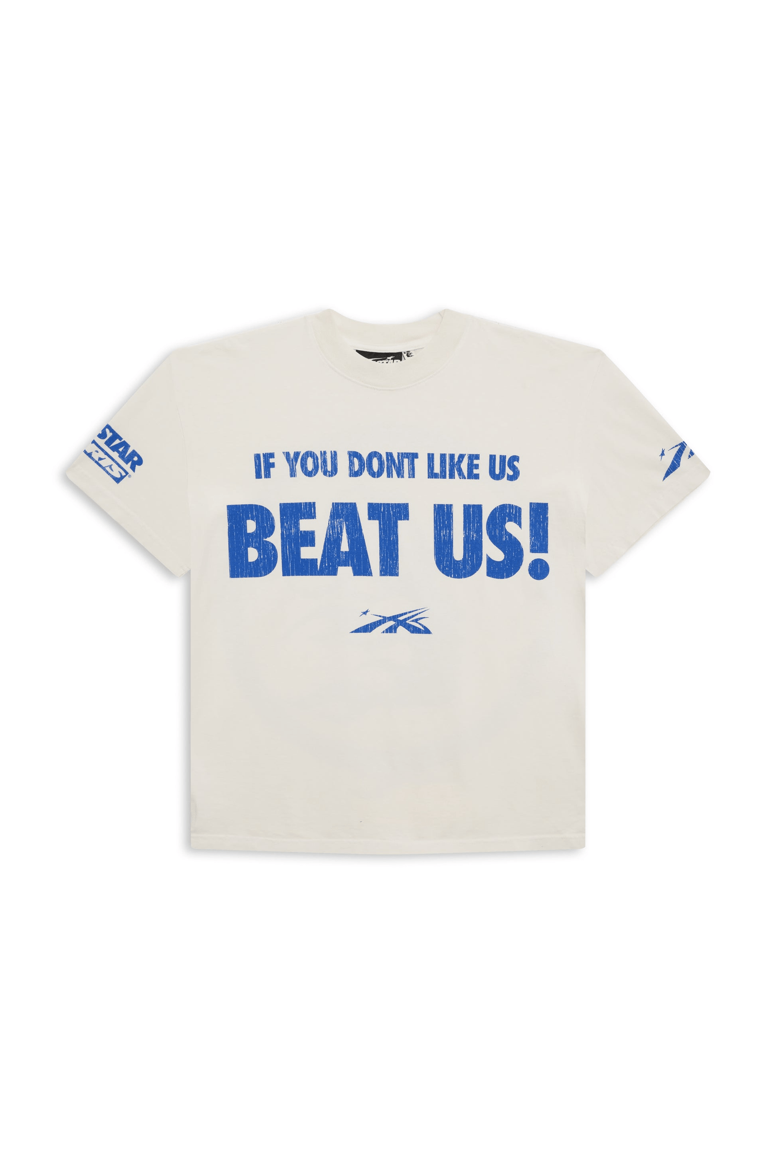 Hellstar Beat Us! T-Shirt White/Blue