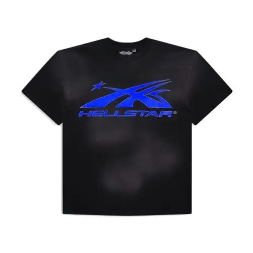 Black and Blue Hellstar Sports Core Gel Logo T shirt Hellstar Records.jpg